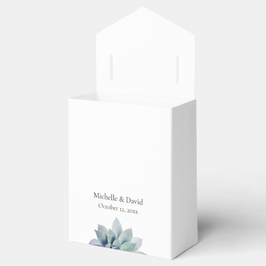 Wedding Elegant Greenery Succulent Bedankt Bedankdoosjes (Geopend)
