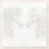 Wedding Elegant Horses Save the Date Onderzetter (Achterkant)