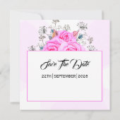 Wedding Elegant Kaart Uitnodiging Kaart Sjabloon (Achterkant)