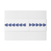 Wedding Elegant Peacock Blue en White Gepersonalis Uitnodigingen Wikkel (Achterkant Voorbeeld)