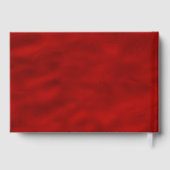 Wedding Elegant Red Gold White Floral Gastenboek (Achterkant)