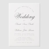 Wedding Elegant Script Calligraphy Translucent  Vellum Uitnodigingen (Voorkant)