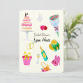 Wedding Elements Vrijgezellenfeest Kaart (Staand voorkant)