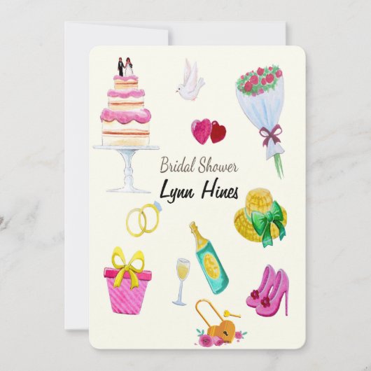 Wedding Elements Vrijgezellenfeest Kaart (Voorkant)