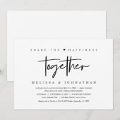 Wedding Elopement, deel samen geluk Kaart (Voorkant / Achterkant)