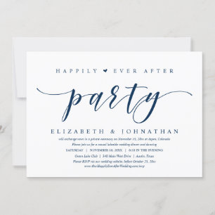 Wedding Elopement-diner, gelukkig altijd na een fe Kaart