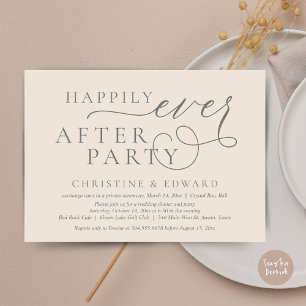 Wedding Elopement-diner, gelukkig altijd na een fe Kaart