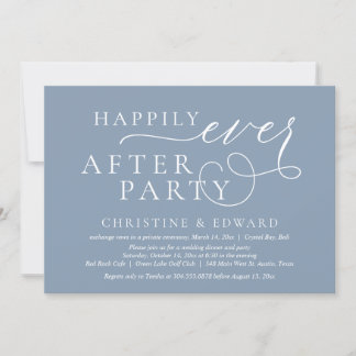 Wedding Elopement-diner, gelukkig altijd na een fe Kaart