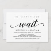 Wedding Elopement, elegant zwart script Kaart (Voorkant)