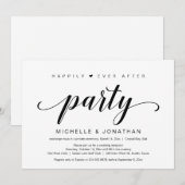 Wedding Elopement, elegant zwart script Kaart (Voorkant / Achterkant)
