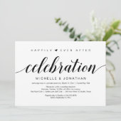 Wedding Elopement, elegant zwart script Kaart (Staand voorkant)