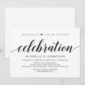Wedding Elopement, elegant zwart script Kaart (Voorkant / Achterkant)