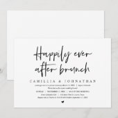 Wedding Elopement, gelukkig ooit na brunch Kaart (Voorkant / Achterkant)