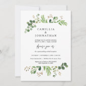 Wedding Elopement, Greenery Garden Design Kaart (Voorkant)