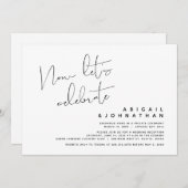 Wedding Elopement, Laten we vieren Kaart (Voorkant / Achterkant)