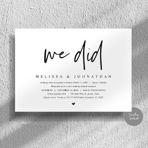 Wedding Elopement, Modern minimalist, dat deden we Kaart