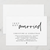 Wedding Elopement, net trouwde uitnodiging (Voorkant / Achterkant)