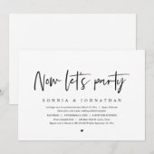 Wedding Elopement, nu een feest Kaart (Voorkant / Achterkant)