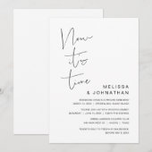 Wedding Elopement, nu is het tijd-uitnodiging Kaart (Voorkant / Achterkant)