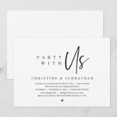 Wedding Elopement, Partij met ons Uitnodiging (Voorkant / Achterkant)