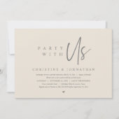 Wedding Elopement, Partij met ons Uitnodiging (Voorkant)