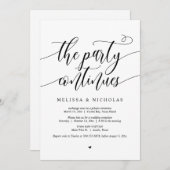 Wedding Elopement Party, de partij blijft Kaart (Voorkant / Achterkant)