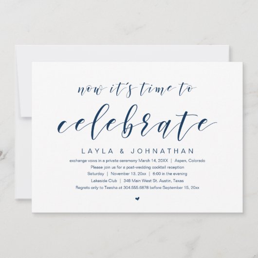 Wedding Elopement Party, het is tijd om in te vier Kaart (Voorkant)