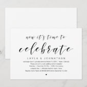 Wedding Elopement Party, het is tijd om te vieren Kaart (Voorkant / Achterkant)