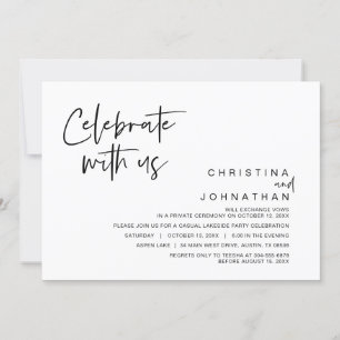 Wedding Elopement Party, vieren met ons Invitat Kaart