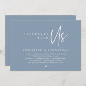 Wedding Elopement Party, vieren met ons Kaart (Voorkant / Achterkant)