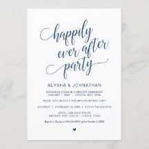 Wedding Elopement, Simple Classy Navy Blue,
