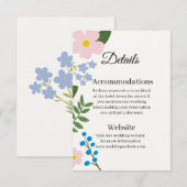 Wedding Enclose Kaart Roze Bloem (Voorkant / Achterkant)