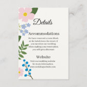 Wedding Enclose Kaart Roze Bloem (Voorkant)