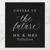 Wedding Engagement Party Cheers to the Future Wijn Etiket (Enkel label)