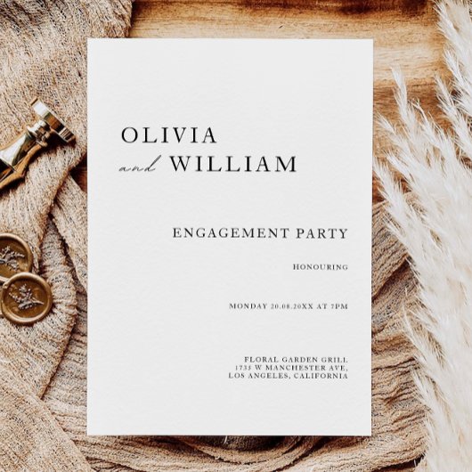 Wedding Engagement Party Uitnodiging