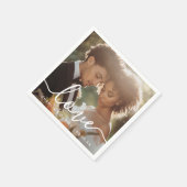 Wedding engagement photo love couples names date servet (Hoek)