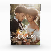 Wedding engagement photo love names date display fotoblokken (Voorkant)