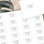 Wedding Envelope Adres 28 Elegant Script Italic Sticker