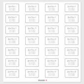 Wedding Envelope Adres 28 Elegant Script Italic Sticker (Vel)