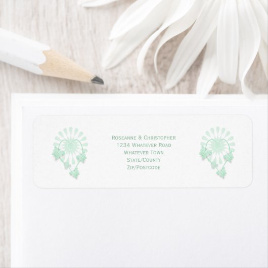 Wedding Envelope Retour Adres Label Butterflies (Insitu)