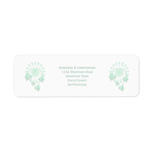Wedding Envelope Retour Adres Label Butterflies (Voorkant)