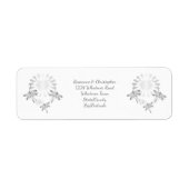 Wedding Envelope Retour Adres Label Dragonflies (Voorkant)