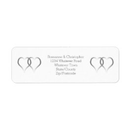 Wedding Envelope Retour Adres Label Hearts