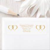 Wedding Envelope Retour Adres Label Hearts (Insitu)