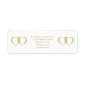 Wedding Envelope Retour Adres Label Hearts (Voorkant)