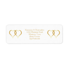 Wedding Envelope Retour Adres Label Hearts