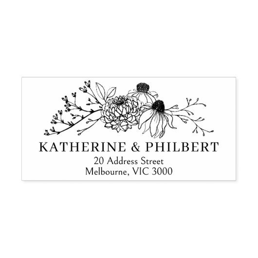 Wedding Envelope retour adresstempel Rubberstempel (Afrduk)