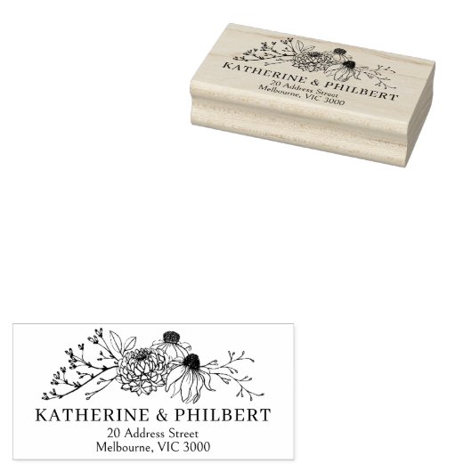 Wedding Envelope retour adresstempel Rubberstempel (Gestempeld)