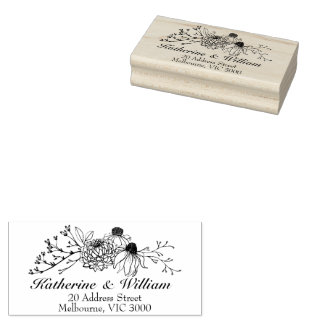 Wedding Envelope return address stamp Rubberstempel