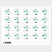 Wedding Envelope Seal/Sticker Butterfly Heart Ronde Sticker (Vel)